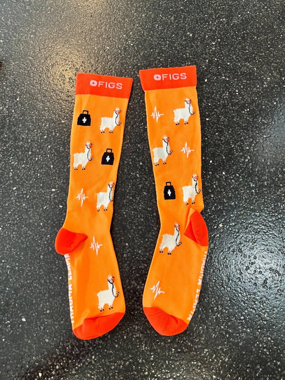 FIGS Compression Trauma Llama Medical Nurse Socks Large Orange
